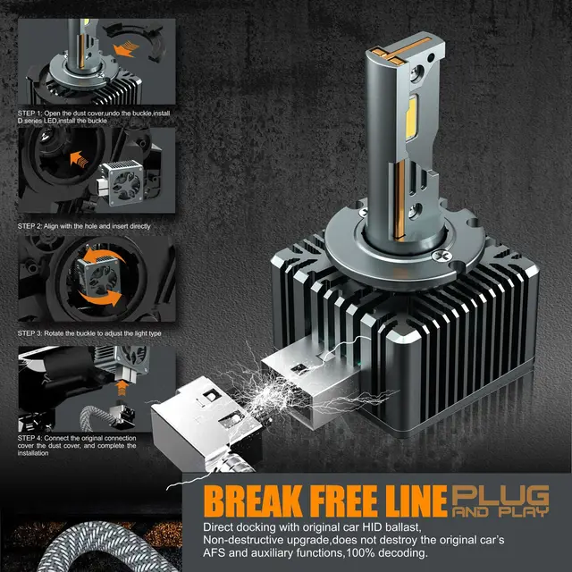D3s led bulb set