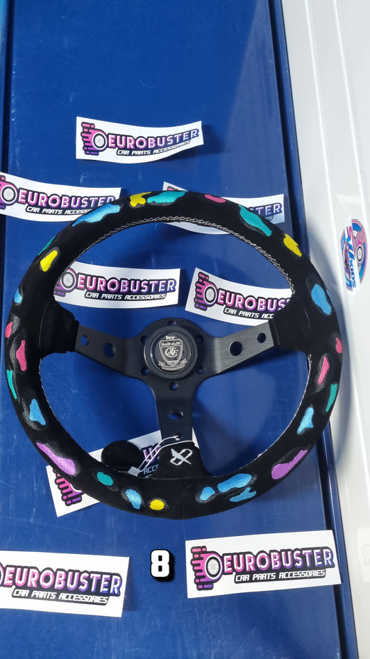 Paint splash vertex steering wheel