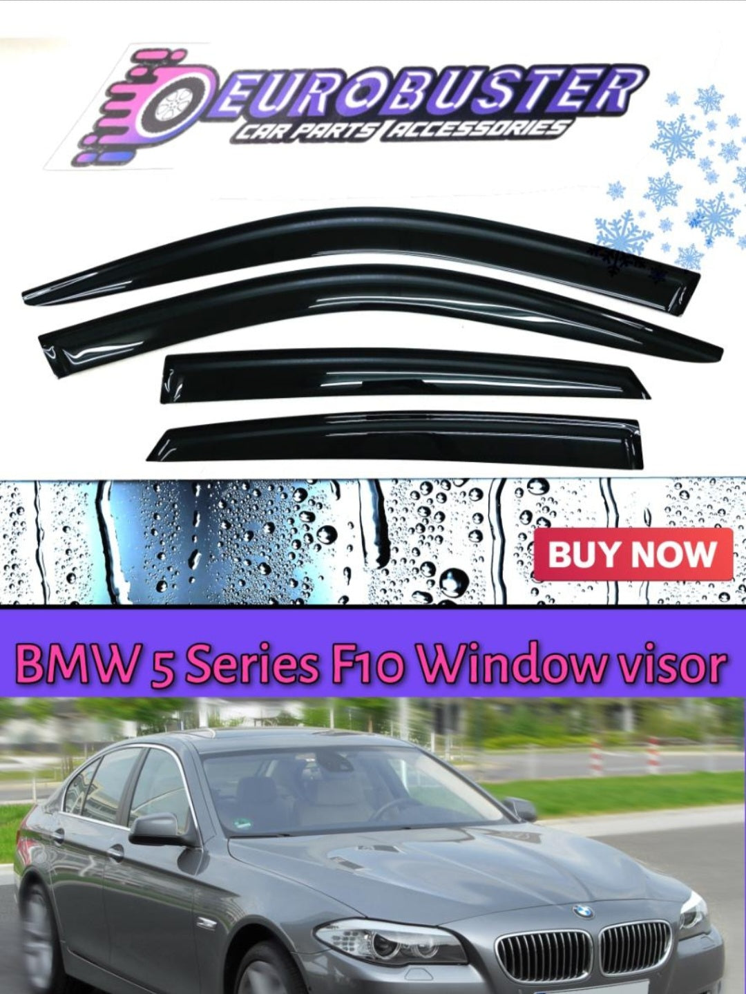 BMW F10 window visors