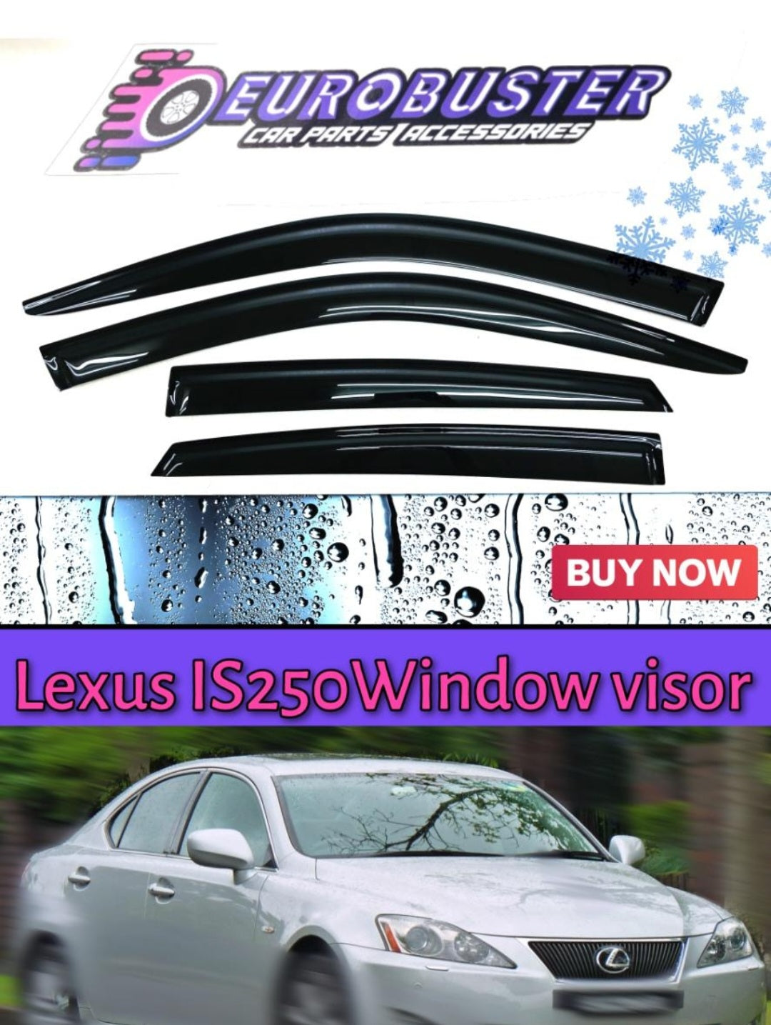 Lexus is250 wind deals deflectors